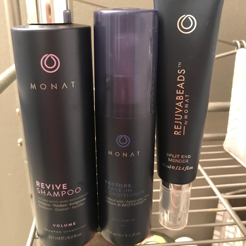 Monat hair products.